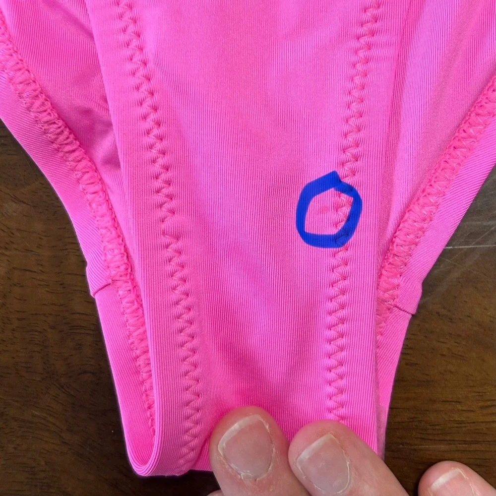 NWT SKIMS Swim Dipped Tie Bottoms in Taffy Pink SW-TBM-0797 Size 3X